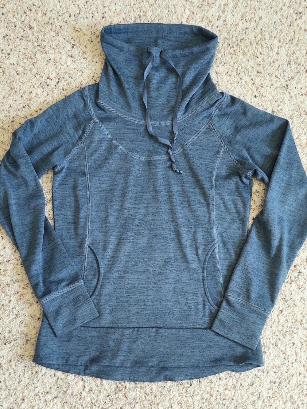 Kuhl Lea Cowl Neck Pullover Heather Blue Women XS Outdoors